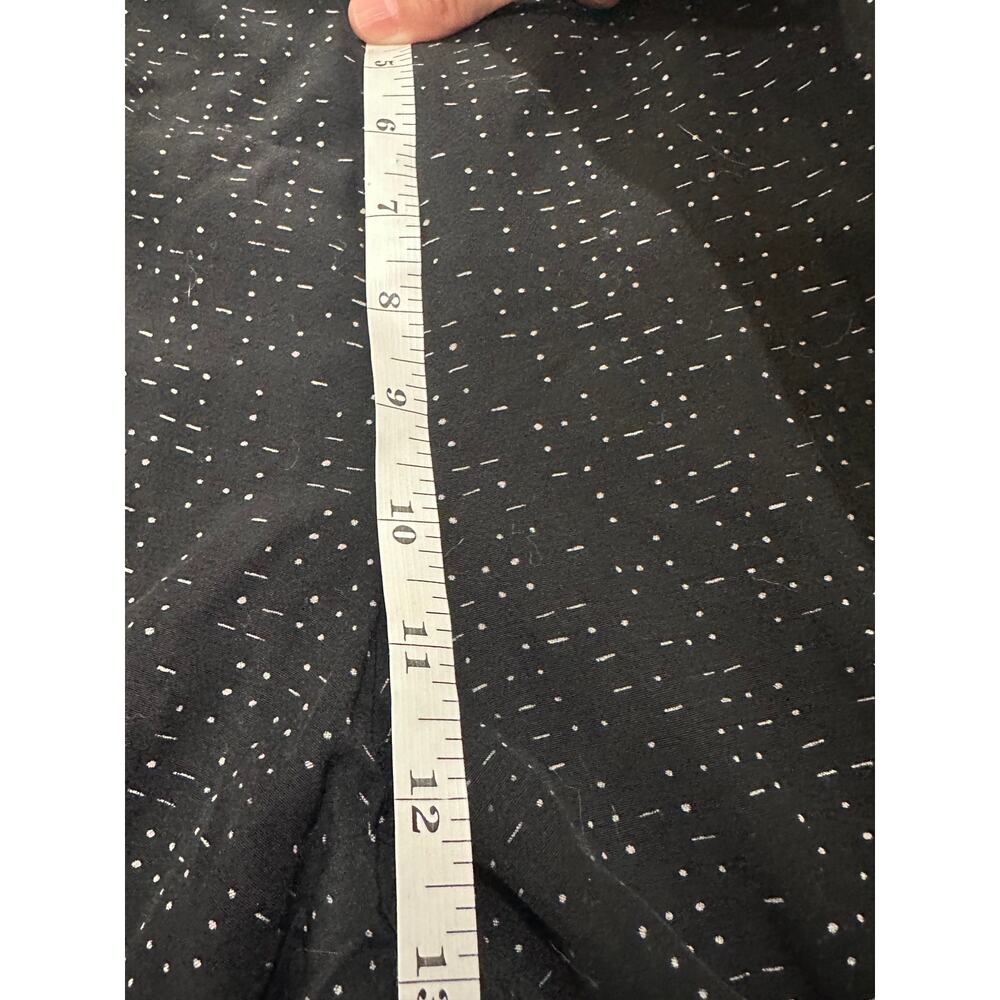 Eileen Fisher Wide Leg Pants With Drawstring & Pockets Black Morse Code Print, S - Picture 7 of 10